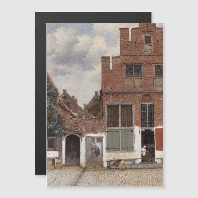 Invitación Magnética Johannes Vermeer, Vista De Las Casas De Delft (Anverso/Reverso)