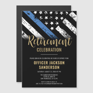 Invitación Magnética Jubilación de la policía Aplicación de la ley de l