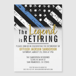 Invitación Magnética Jubilación de la policía Aplicación de la ley de l