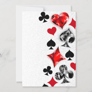 Invitación Magnética Jugador de póquer jugador jugando palos de cartas 