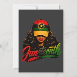 Invitación Magnética Juneteenth Mujeres Negras Afro Melanina Libertad 1