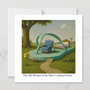 Invitación Magnética La anciana en la casa de verano del zapato.