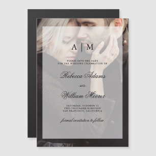 Invitación Magnética La boda moderna salva la fecha   Foto con superpos