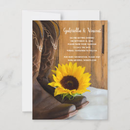 Invitación Magnética La boda occidental del girasol del país salva la f