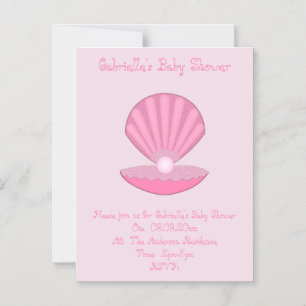 Invitación Magnética La concha de Oyster y Pearl Baby Shower