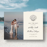 Invitación Magnética La moderna Shell Beach Ocean Wedding Salva La Fech<br><div class="desc">La moderna Shell Beach Ocean Destination Wedding Guarda la Tarjeta Magnética de la Fecha. Celebra tu día especial con este elegante y hermoso diseño de invitación a la boda para embellecer tu ocasión especial. Todos los textos están preorganizados para que puedas personalizarlos fácil y rápidamente con tus propios detalles.</div>
