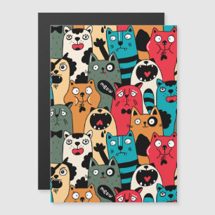 Invitación Magnética La multitud de gatos