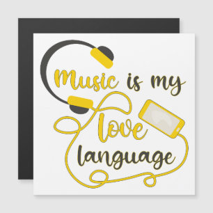 Invitación Magnética La música es mi lenguaje amoroso frase romántica