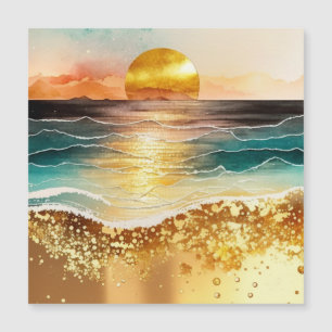 Invitación Magnética La Serie de Playa de Acuarela Diseño 3