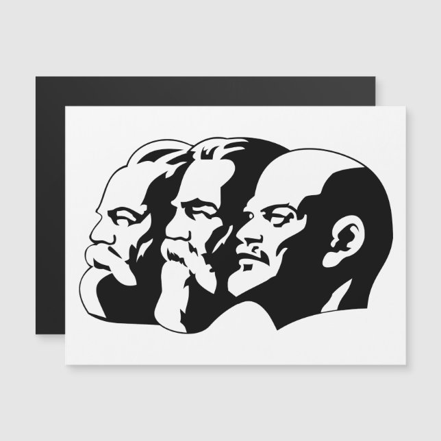 Invitación Magnética Lenin, Marx, Engels, Soviet Union, Communism (Anverso/Reverso)