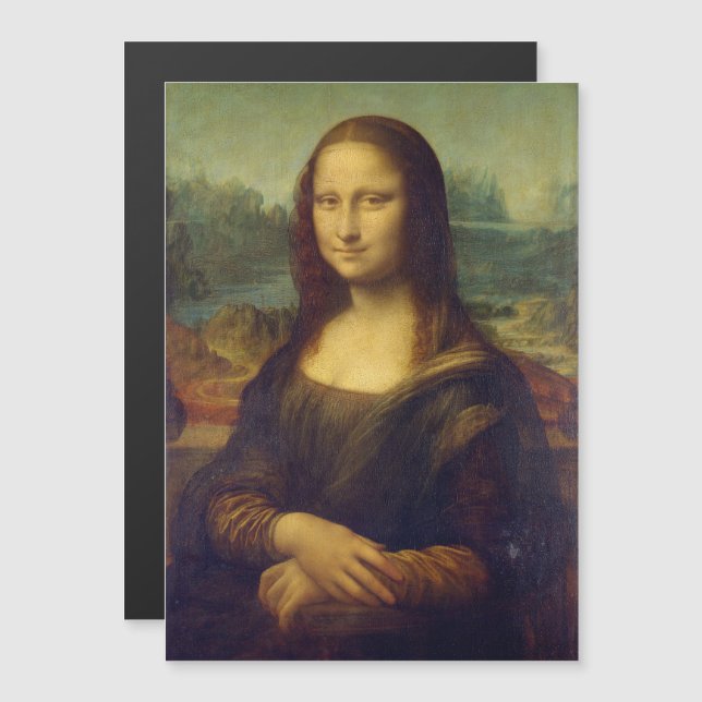 Invitación Magnética Leonardo Da Vinci, Mona Lisa, La Gioconda (Anverso/Reverso)