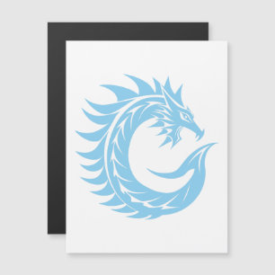 Invitación Magnética Letra C de estilo dragón, alfabeto de dragón, mono