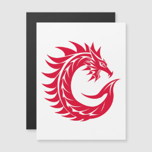 Invitación Magnética Letra C de estilo dragón, alfabeto de dragón, mono