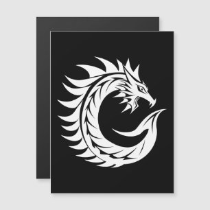 Invitación Magnética Letra C de estilo dragón, alfabeto de dragón, mono