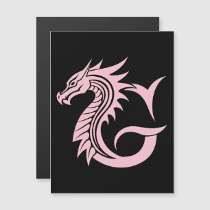 Invitación Magnética Letra G de estilo dragón, alfabeto de dragón, mono