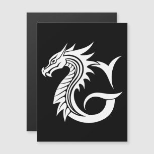 Invitación Magnética Letra G de estilo dragón, alfabeto de dragón, mono