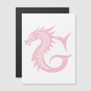Invitación Magnética Letra G de estilo dragón, alfabeto de dragón, mono