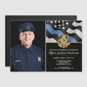 Invitación Magnética Ley de Jubilación de Oficiales de Policía Foto de