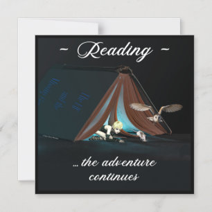 Invitación Magnética Leyendo, la aventura continúa