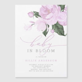 Invitación Magnética Lilac Floral Baby en Bloom Shower Chica