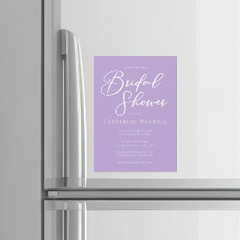 Invitación Magnética Lilac Purple Bridal Shower Personalized