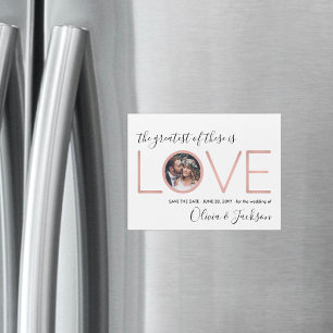 Invitación Magnética Lo Más Grande de Todo es el Amor Boda Fecha para G