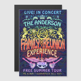 Invitación Magnética Logotipo de concierto de la banda de Reunión Famil
