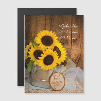 Invitación Magnética Los girasoles y el agua pueden casar para salvar l