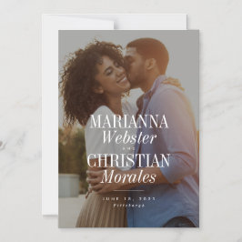 Invitación Magnética Los nombres en negrita son una única foto moderna