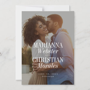 Invitación Magnética Los nombres en negrita son una única foto moderna 