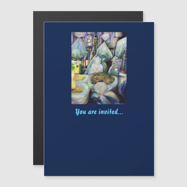 Invitación Magnética Los sabores secos de Singapur (Anverso/Reverso)