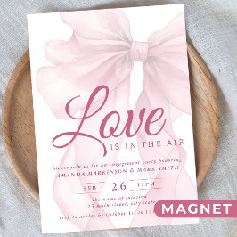 Invitación Magnética Love Is In The Air Bow Mauve Engagement Party