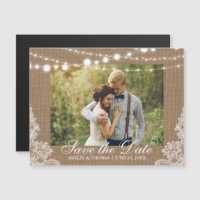 Luces de Encaje de Arpillera Rústica para Anuncio 