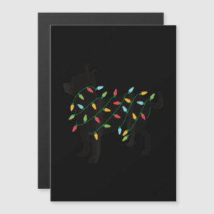 Invitación Magnética Luces de Navidad Chihuahua regalos lindos amantes 