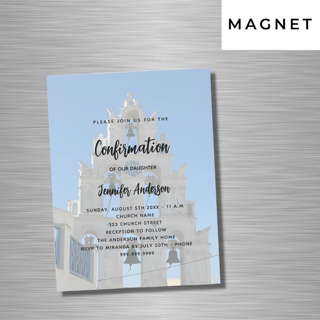 Invitación Magnética Lujo de la iglesia fotográfica del personalizado d (Subido por el creador)