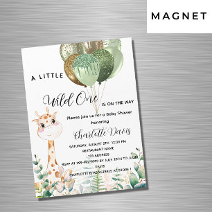 Invitación Magnética Lujo salvaje de la jungla de una ducha bebé