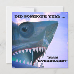 INVITACIÓN MAGNÉTICA MAGNET DE PUERTA DE CRUCERO DE TIBURÓN DE TIBURÓN