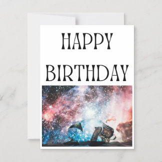 Invitación Magnética Magnético Feliz cumpleaños Starry Sky y elegante L