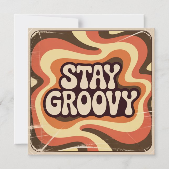 Invitación Magnética Mantente Groovy (Anverso)