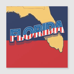 Invitación Magnética Mapa de Florida estrellas y barras