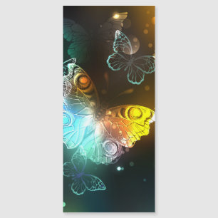 Invitación Magnética Mariposa luminosa y mariposas nocturnas