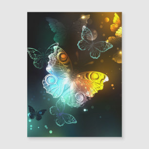 Invitación Magnética Mariposa luminosa y mariposas nocturnas
