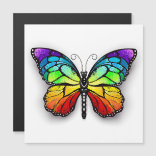 Invitación Magnética Mariposa monarca arcoíris