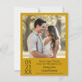 Invitación Magnética Matrimonio simple moderno salva la foto de fecha M