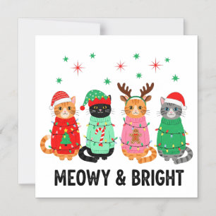 Invitación Magnética Meowy Navidades Cat