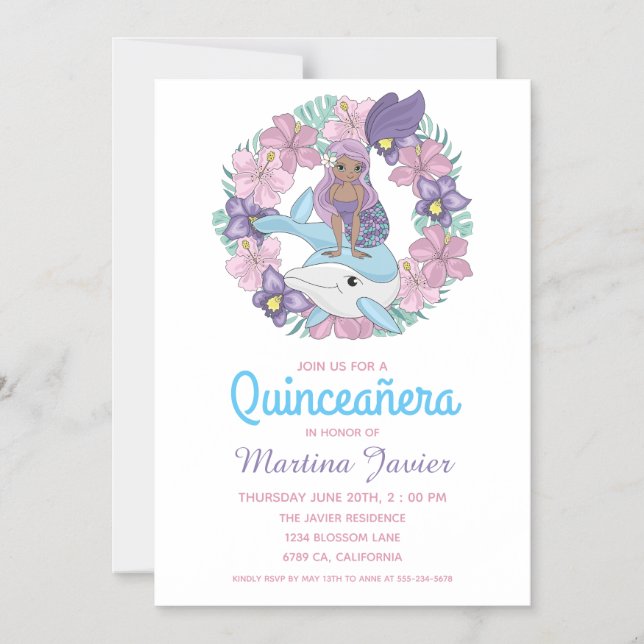 Invitación Magnética Mercadería de hadas Quinceañera 15º cumpleaños (Anverso)