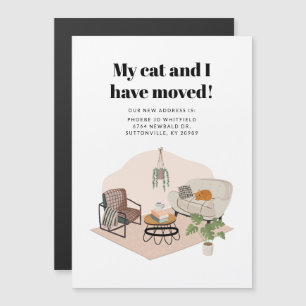 Invitación Magnética Mi gato y yo nos mudamos Cambio de dirección Mudan