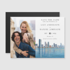 Invitación Magnética Miami Photo Wedding Save The Date