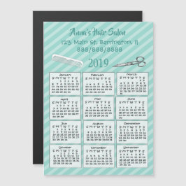 Invitación Magnética Mini Calendario de Salón de Pelo Personalizado 201
