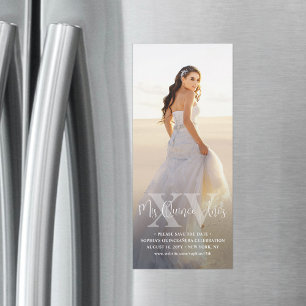 Invitación Magnética Mis XV años salvan la fecha Moda Quinceañera Foto